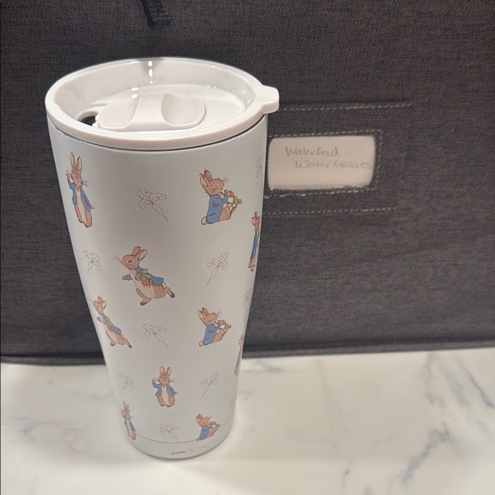 NEW Peter Rabbit Beatrix Potter White Tumbler with Rabbit Design